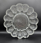 Vintage Indiana Glass Clear Hobnail Deviled Egg Dish Plate