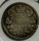 1894 Canada 5 Cents Silver - Free Shipping -  6-12 