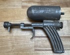 Vintage Hiller Squirt Water Pistol Gun Atom Ray Gun Early Alumuinum Space Toy 