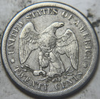 1875-cc 20c Twenty Cent Piece  Attractive Circulated Details  Cleaned