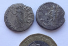 Lot Of Two   2   Uncleaned Ancient Roman Silver Coins 