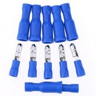 100pcs Blue Crimp Bullet Plug Connectors Male-female 14-16 Gauge Wire Termianls
