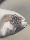 Luxury 7 50 Ct Oval Cut Lab Grown Diamond Engagement Ring Solid 14k Yellow Gold