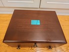 Vintage Reed   Barton Silversmiths Wooden Wood Silverware Chest Box W  Drawer 