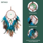 Dream Catchers Tree Of Life Blue Feathers  Handmade Native American Dreamcatcher