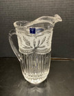 Vintage Yugoslavian Cut Crystal 26 Oz Water   Tea Pitcher - Never Used