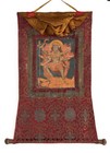 Kali Mahakali Goddess Hand-painted Thangka With Silk Brocade Hindu Buddhist Art
