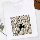 Funny Sheep Flipping Off T-shirt Sarcastic Rebel Adult Humor Graphic Tee