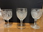 Set Of 25 Vintage Victorian Goblets In Various Etched Patterns