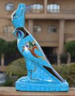 Egyptian Horus Statue-blue Inlay-collectible Decorative-revival  8 7 