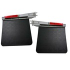 Pair 2 5  Semi Truck Trailer Mud Flap Hangers   Mud Flap 24  X 24  Chrome Steel