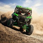Lime Green   Metallic Onyx Black Shock Covers For Kawasaki Teryx Krx1000  set 4 
