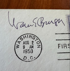 Autographed  Warren E  Burger Chief Justice Supreme Court Judicial Fdc