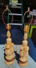 A Pair Of Mid-century Modern 1950s 26  Three Cherub Chalk Lamps