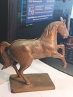 Vtg A  C  Williams arcade Gold Version Large Prancing Horse Still Cast-iron Bank