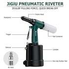 Jigiu Pneumatic Rivet Gun 3916lbf Heavy Duty Air Hydraulic Riveter     Industrial