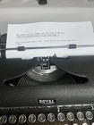 Vintage Beautiful 1946 Royal Quiet De Luxe Portable Typewriter  V nice W case