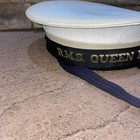 Rare Vintage Rms Queen Mary Souvenir British Sailor Flat Top Hat Size 6 3 4