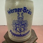Vintage German Werner-brau Poppenhausen Beer Stein Mug Stoneware Breweriana
