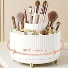 360 Rotating Makeup Organizer Cosmetics Storage Box Perfume Brush Holder 5 Slots