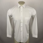 Vintage Arrow Dress Shirt 1960s Dectolene Polyester White Mcm Medium Men 15 5 34