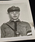 Epic Shot  Young Dj Jugend Pimpf Boy W Pin   Insignia  Ww2 Wwii German Photo