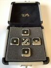 Caesar   s Palace Stainless Steel Vintage Las Vegas Nevada Casino Dice Rare W case