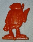 1970 s Franken Berry Figure Cereal Premium - Red Plastic Standing Flat
