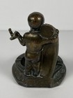 Vintage 1930s Fisk Tires Ashtray    time To Re-tire    Boy Ashtray Bronze Rare