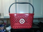 Target Full Size Basket Gray Handle Red Bullseye Logo Shopping      Sold Seperatly
