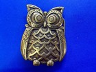 Retro Owl Wisdom Bird Brass Tone Cutout Vintage Belt Buckle