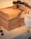 6-drawer Art Supply Storage Box  Portable Beech Wood Organizer With Removable Di
