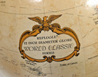 Vintage Replogle World Globe 12  Brown Metal Base Raised Relief Made In Usa 1990