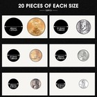 120 Self Adhesive Coin Holders 2x2 Cardboard Flips 6 Sizes Collectors