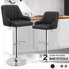 Bar Stools Set Of 2 Adjustable Counter Kitchen Dining Swivel Leather Back Chairs