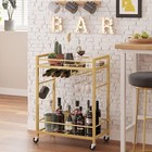 Bar Cart  Serving Cart For Home  Drink Cart  Mobile Kitchen Shelf With Wine Rack
