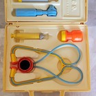 Vintage Fisher-price Pretend Play Doctor Medical Kit Set W  Case  1977