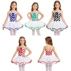 Kids Girls Tutu Skirts Bowknot Christmas Sleeveless Dress Mesh Performance Show