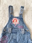 Vintage 2000 s Strawberry Shortcake Denim Overalls 2t Dress Baby Girl Y2k