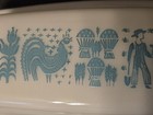 Vintage Pyrex Amish Butterprint Turquoise 1 4 Lb Covered Butter Dish - Pristine 