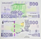 Zambia 500 Kwacha 2024 2025 P 67 Unc New Banknote