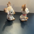 Adorable Vintage Lefton Christmas Reindeer Salt   Pepper Shakers  1669 Japan  2