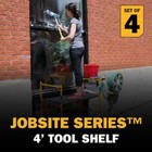 Jobsite Series Baker 4 1 Ft  H X 3 4 Ft  W X 1 8 Ft  D Mini Scaffold Platform Wi