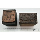 Vintage White Eagle Soap   H h Coffee Wood Copper Letterpress Printing Blocks