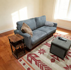 New 68  Corduroy Sofa 2-seater  Modern Small Space Couch For Living Room Gray