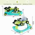 4-in-1 Baby Walker Foldable Activity Walker With Adjustable Height   Speed