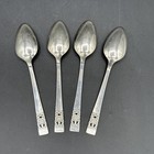 Oneida Community Coronation Silverplate Flatware 1936 Set Of 4 Teaspoons Vintage
