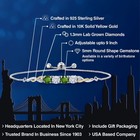 925 Silver And 10k Yellow Gold Green Chrome Diopside And White Moissanite And