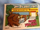 Tusk Cocoa Krispies Kellogg Cereal Premium Ecology Paper Caper Trading Card 1975