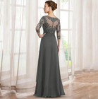 Elegant A-line Mother Of The Bride Dresses Chiffon Appliques Long Party Dresses